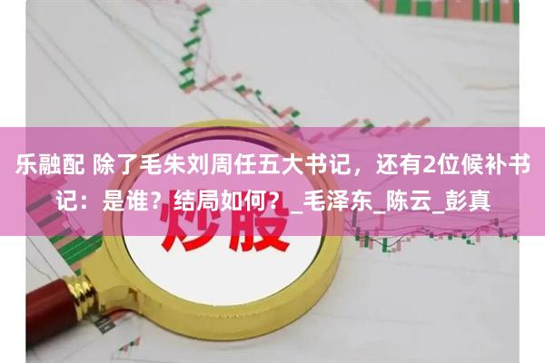 乐融配 除了毛朱刘周任五大书记，还有2位候补书记：是谁？结局如何？_毛泽东_陈云_彭真