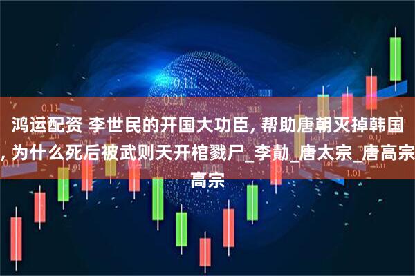 鸿运配资 李世民的开国大功臣, 帮助唐朝灭掉韩国, 为什么死后被武则天开棺戮尸_李勣_唐太宗_唐高宗