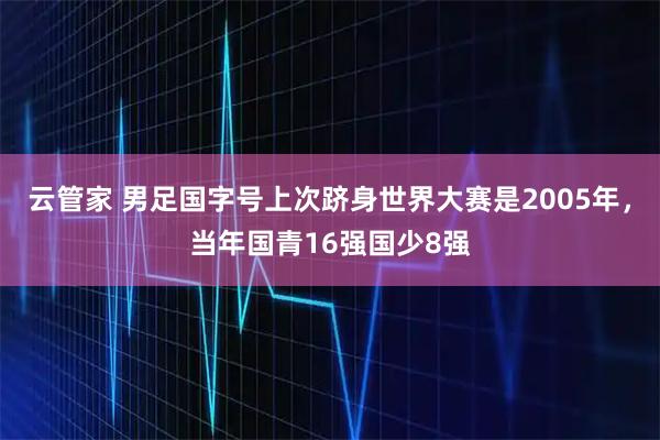 云管家 男足国字号上次跻身世界大赛是2005年，当年国青16强国少8强